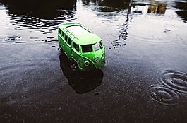 雨,卡车,范