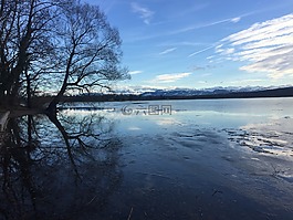 格里芬湖,冰,冬天