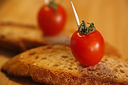面包,番茄,小吃