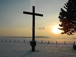 交叉,基督教,喪