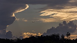 天空,云,日落