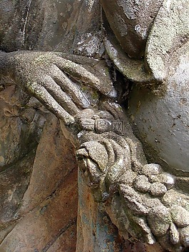 細(xì)節(jié),手,石