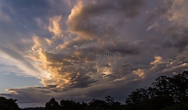 天空,云,日落