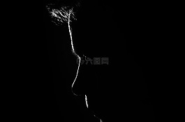 男子,臉,看