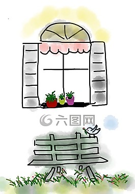 春,鳥,窗口