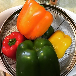 辣椒,綠色,黃色