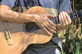 吉他,手,儀器