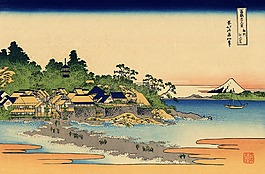 日本,村,海灘