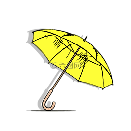 傘,晚間,雨