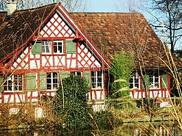 老磨房,fachwerkhaus,窗口