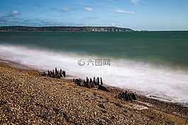 海洋,海岸,全景