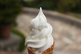软冰淇淋,夏季,冰