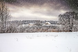 大廈,冬天,雪