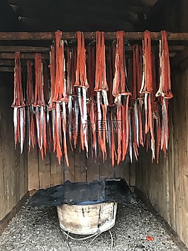 阿拉斯加州,吸烟鲑鱼,六英里湖