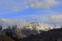 山,装载,景观