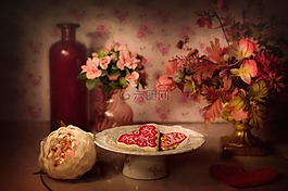 情人節(jié)那天,情人節(jié)曲奇餅,靜物