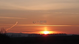 景觀,西,太陽