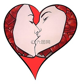 心,爱,吻