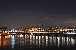 议案桥,夜景,汉河
