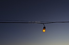燈泡,電線,黃昏