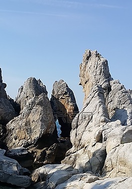 巖,海,海灘