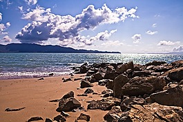 海灘,pallaranda海灘,裸體的區(qū)域海灘