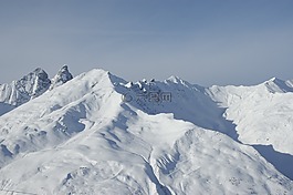 夏蒙尼,山,雪