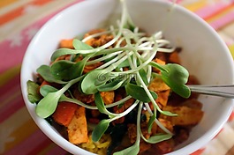 向日葵豆芽,沙拉,食品