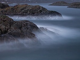 波,懸崖,海