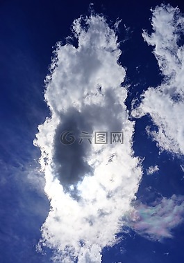 云,彩虹色,天空