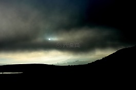黎明,景觀,地平線