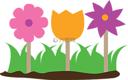 鮮花,花園,草