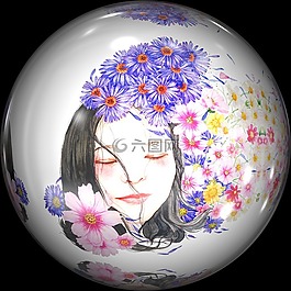水彩畫,字符,面對