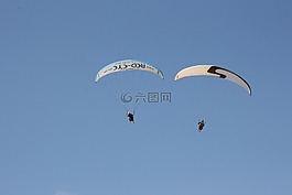滑翔傘,海灘,飛行