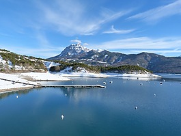 湖,景观,阿尔卑斯山