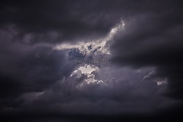 风暴,暴风雨的乌云,天空