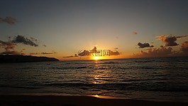 風景,大海,夕陽