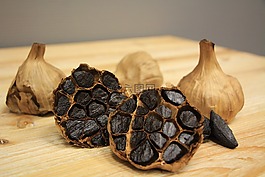 大蒜,黑色的大蒜,食品