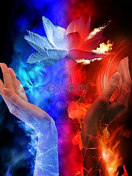 火,冰,手的