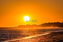 景觀,心情,日落