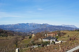 全景圖,山,丘陵