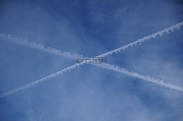 軌跡,天空,交叉