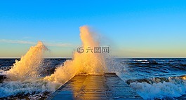 波罗的海,波,海