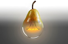梨,燈泡,bioglühbirne