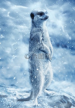 動(dòng)物,貓鼬,雪