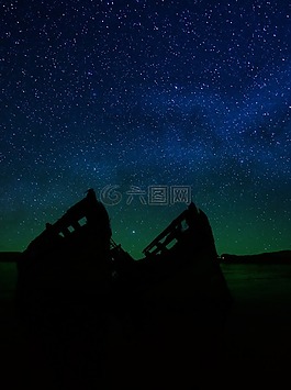 星星,星云,船