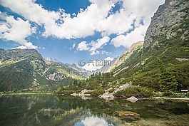 湖,山,夏天