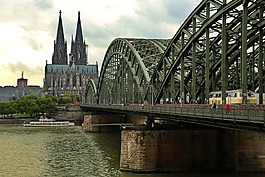 科隆,hohenzollern 橋,大教堂