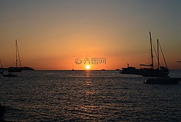 日落,abendstimmung,伊維薩