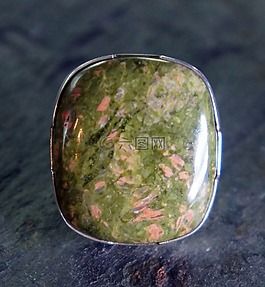 unakite,綠色,粉紅色